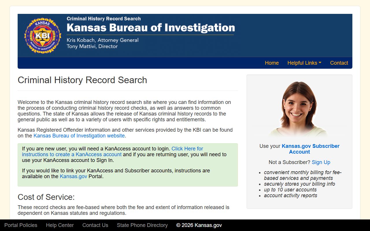 Osborne County criminal court records Kansas criminal history portal