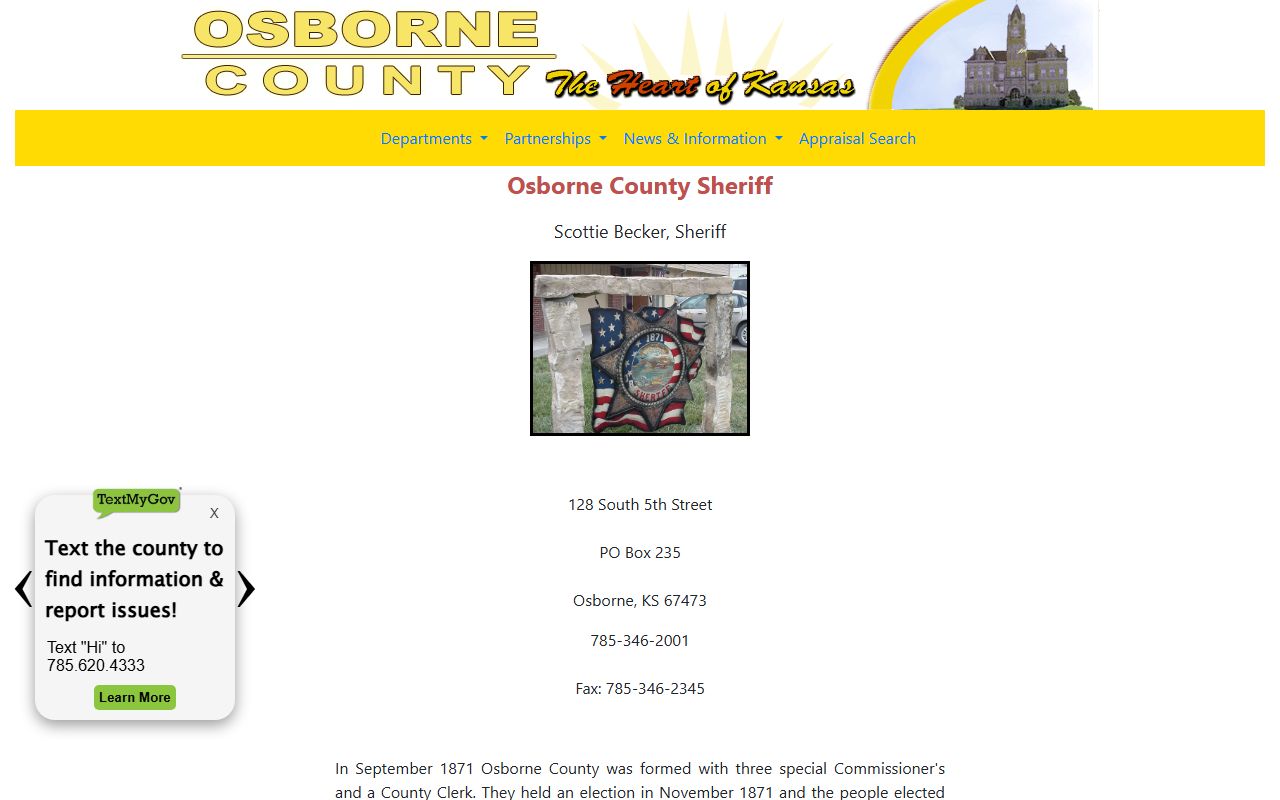 Osborne County Court records sheriff and jail information