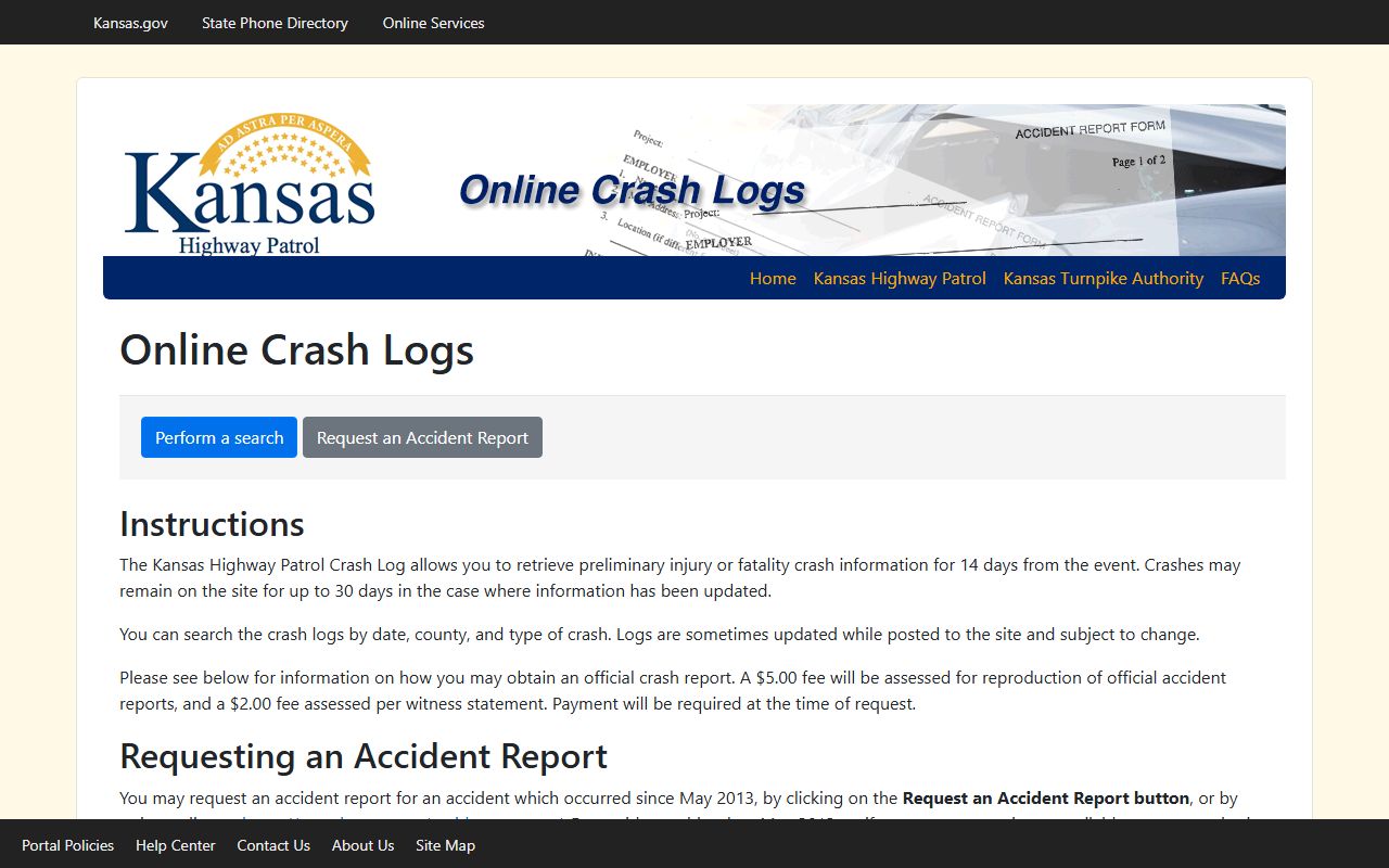 Osborne County traffic court records Kansas Highway Patrol crash logs
