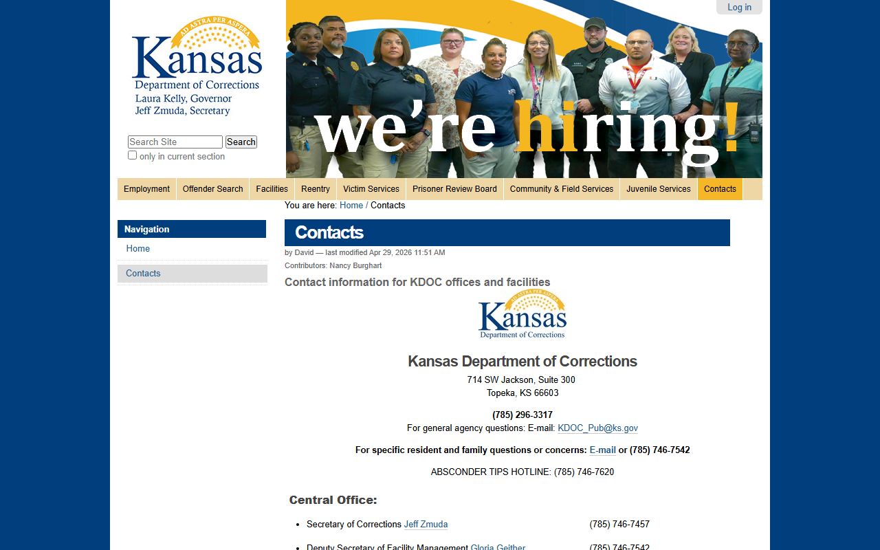 Osborne County warrant search KDOC contact information for absconder status